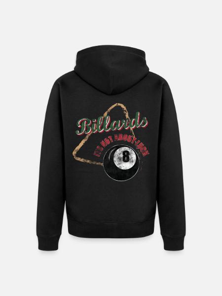 Billard - Unisex Premium Bio Zip Hoodie - Schwarz