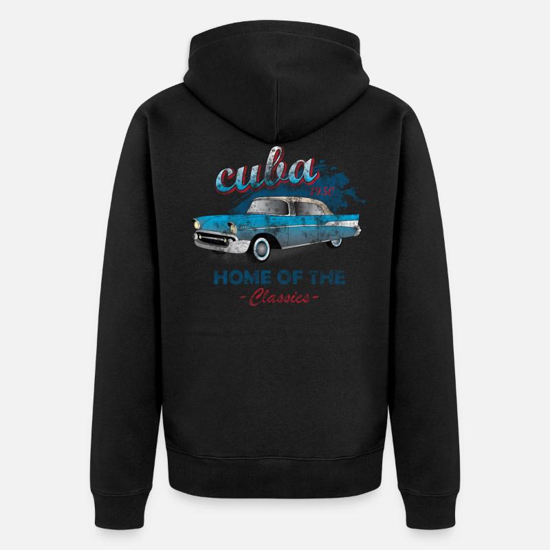 Cuba - Veste à capuche bio Premium Unisexe - noir