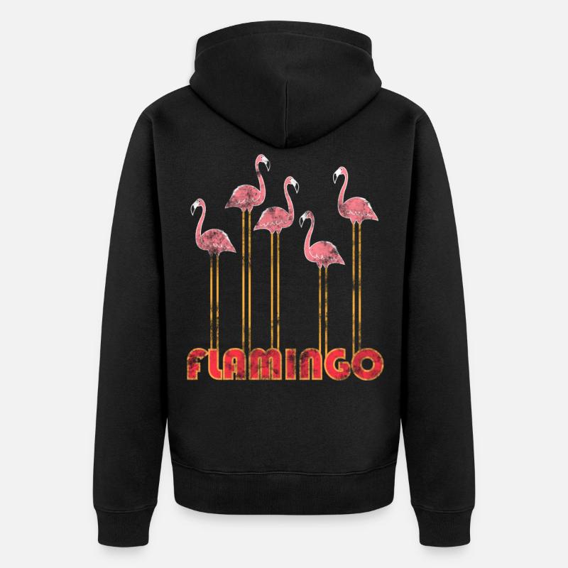 flamant - Veste à capuche bio Premium Unisexe - noir