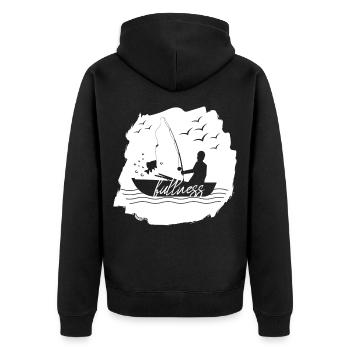 Pêcheur pêcheur - Veste à capuche bio Premium Unisexe - noir - Dos - Nico (187cm)