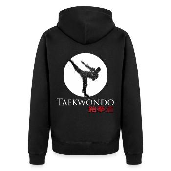 Taek Wondo - Veste à capuche bio Premium Unisexe - noir - Dos - Nico (187cm)