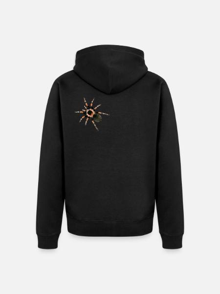 Tarantula brachypelma smithi - Unisex Premium Organic Zip Hoodie - black