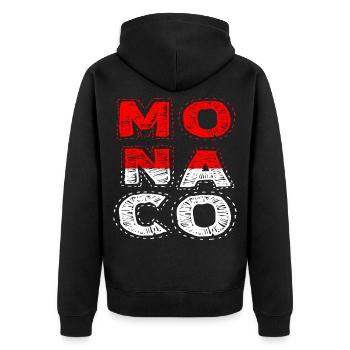 Monaco - Veste à capuche bio Premium Unisexe - noir - Dos - Nico (187cm)