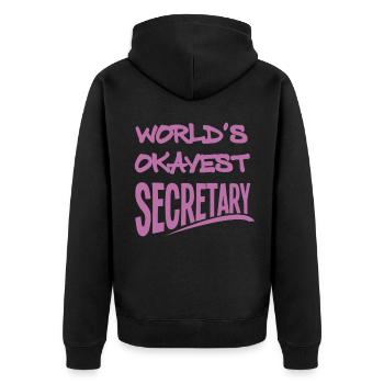secrétaire - Veste à capuche bio Premium Unisexe - noir - Dos - Nico (187cm)