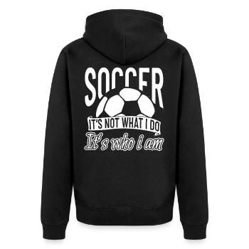 Soccer - Veste à capuche bio Premium Unisexe - noir - Dos - Nico (187cm)