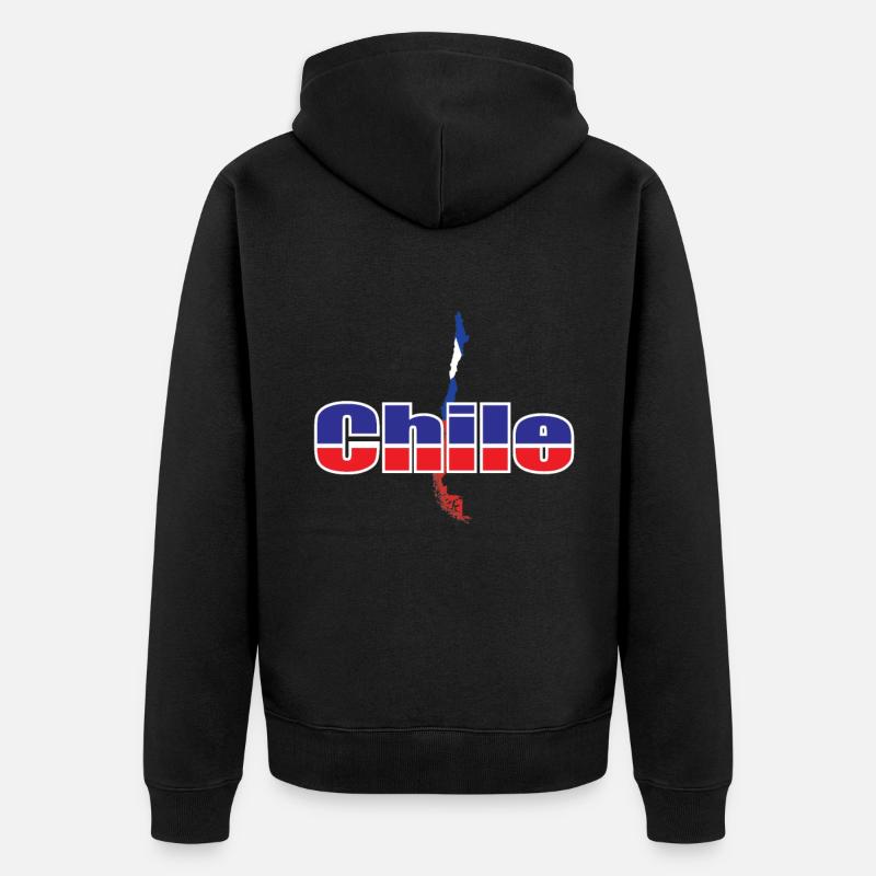 Chile - Unisex Premium Bio Zip Hoodie - Schwarz