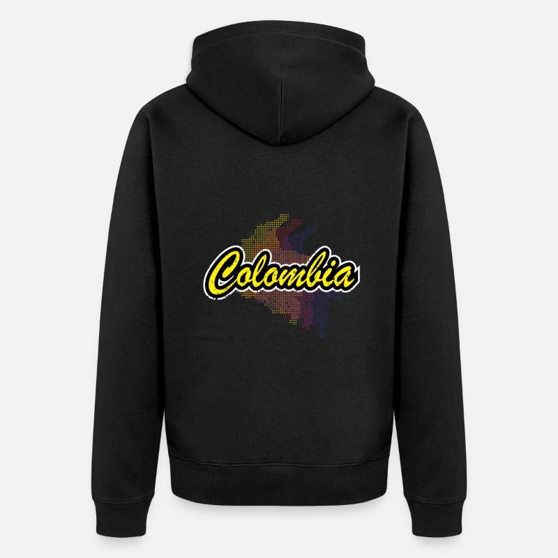Colombie - Veste à capuche bio Premium Unisexe - noir