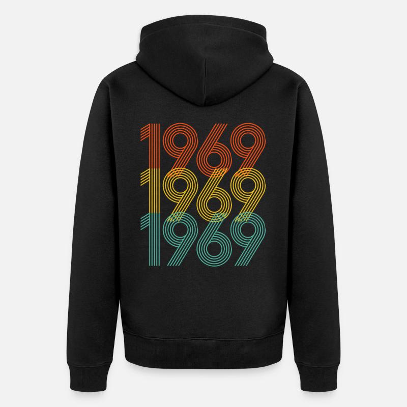 1969 rétro - Veste à capuche bio Premium Unisexe - noir