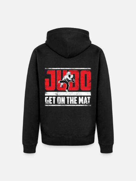 judo - Unisex Premium Organic Zip Hoodie - black