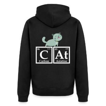 Chat comme éléments chimiques - Veste à capuche bio Premium Unisexe - noir - Dos - Nico (187cm)