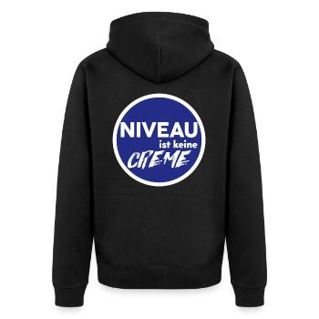 Le niveau n’est pas une crème - Veste à capuche bio Premium Unisexe - noir - Dos - Nico (187cm)