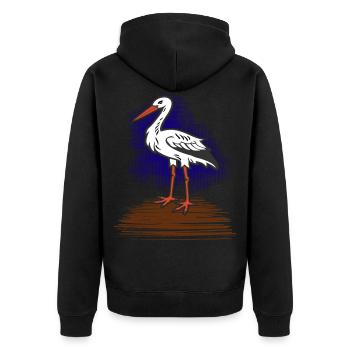 cigogne - Veste à capuche bio Premium Unisexe - noir - Dos - Nico (187cm)