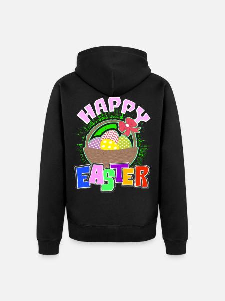 Ostern - Unisex Premium Bio Zip Hoodie - Schwarz