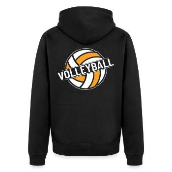Ensemble de volley-ball de volley-ball - Veste à capuche bio Premium Unisexe - noir - Dos - Nico (187cm)