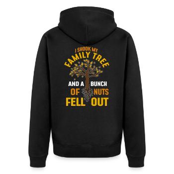 Fête de famille famille - Veste à capuche bio Premium Unisexe - noir - Dos - Nico (187cm)