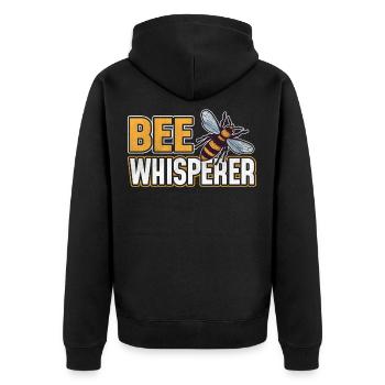 Beekeeper bees bee honey bee bees - Unisex Premium Organic Zip Hoodie - black - Back - Nico (187cm)