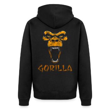 Gorille de singe - Veste à capuche bio Premium Unisexe - noir - Dos - Nico (187cm)