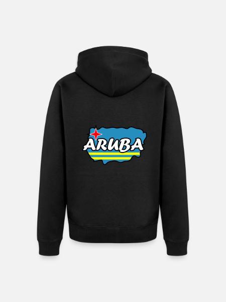 Aruba land en landen - Uniseks Premium bio ziphoodie - zwart