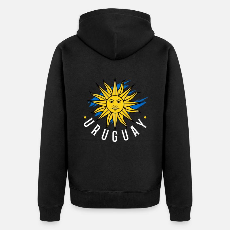 Uruguay - Veste à capuche bio Premium Unisexe - noir