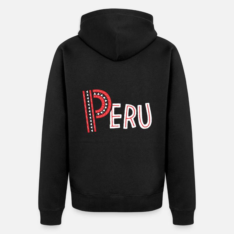 Pérou Lima Amérique du Sud - Veste à capuche bio Premium Unisexe - noir