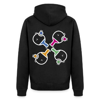 Table Tennis - Ping Pong - Ping Pong - Unisex Premium Organic Zip Hoodie - black - Back - Nico (187cm)
