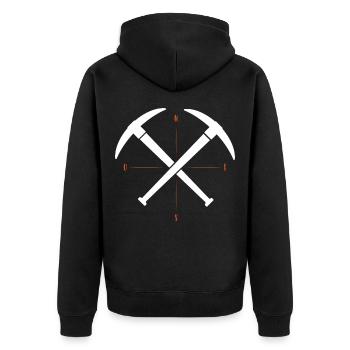 Solidarité des mineurs des mines - Veste à capuche bio Premium Unisexe - noir - Dos - Nico (187cm)