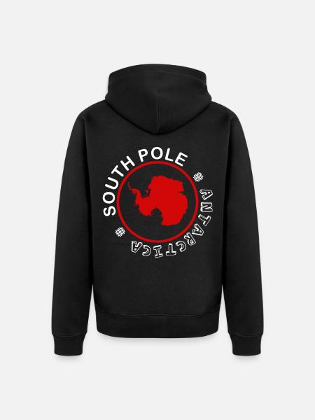 Antarktis Pinguine Umweltschutz Geschenk - Unisex Premium Bio Zip Hoodie - Schwarz