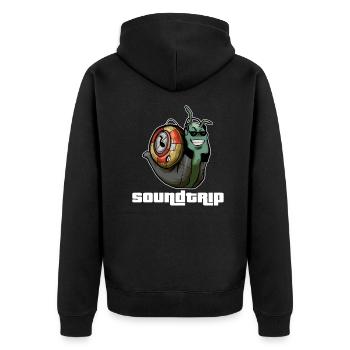 Schnecke Schneckenhaus Schleichen Langsam Geschenk - Unisex Premium Bio Zip Hoodie - Schwarz - Hinten - Nico (187cm)