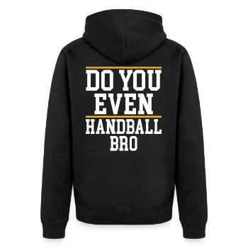 Handball Handball Handball Player - Unisex Premium Organic Zip Hoodie - black - Back - Nico (187cm)