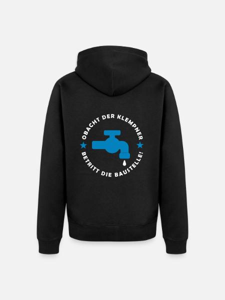 Plumber - Unisex Premium Organic Zip Hoodie - black