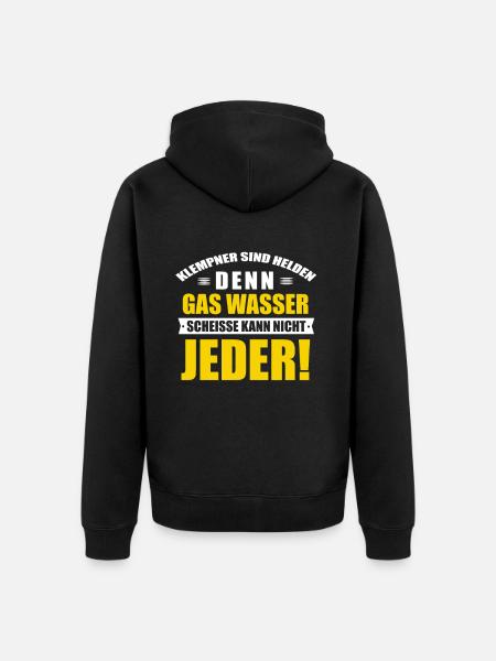 Plumber - Unisex Premium Organic Zip Hoodie - black