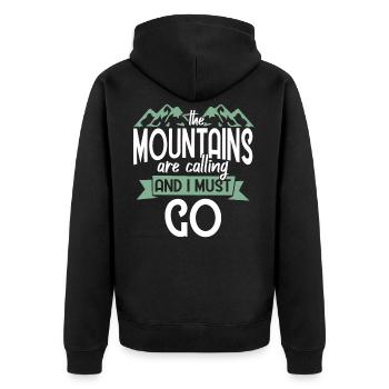 Alpinistes alpinisme - Veste à capuche bio Premium Unisexe - noir - Dos - Nico (187cm)