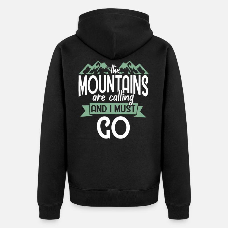 Bergsteiger Bergsteigen - Unisex Premium Bio Zip Hoodie - Schwarz