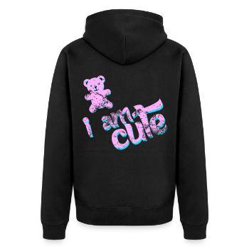 Bear Grizzly Brown Bear Polar Bear Big Bear Animal - Unisex Premium Organic Zip Hoodie - black - Back - Nico (187cm)