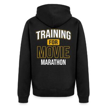 Film Filme Sucht Serien Kinofilm Kino Liebhaber - Unisex Premium Bio Zip Hoodie - Schwarz - Hinten - Nico (187cm)