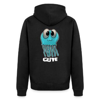Méduse mer océan piqûre gift cadeau - Veste à capuche bio Premium Unisexe - noir - Dos - Nico (187cm)