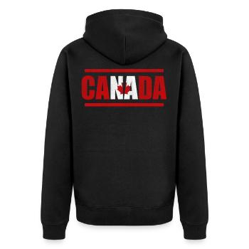 Canada Canada Drapeau du Canada Maple Leaf Nation - Veste à capuche bio Premium Unisexe - noir - Dos - Nico (187cm)