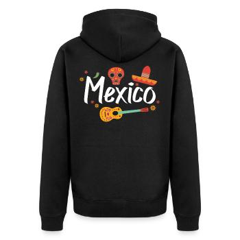 Mexique - Veste à capuche bio Premium Unisexe - noir - Dos - Nico (187cm)