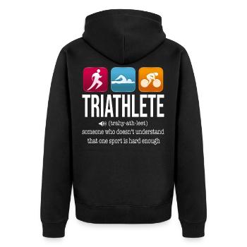 Triathlon Triathlon - Veste à capuche bio Premium Unisexe - noir - Dos - Nico (187cm)