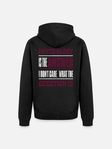 psychologue - Veste à capuche bio Premium Unisexe - noir