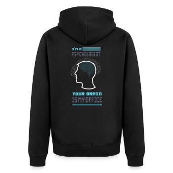 psychologie - Veste à capuche bio Premium Unisexe - noir - Dos - Nico (187cm)