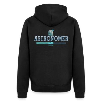 Astronomie planète astronome - Veste à capuche bio Premium Unisexe - noir - Dos - Nico (187cm)