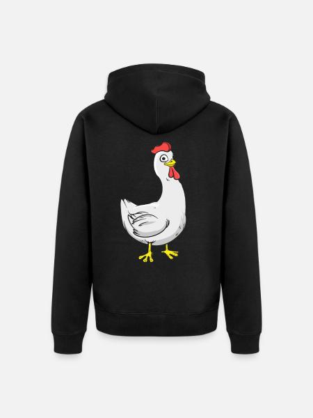 Poulet poulet poussin - Veste à capuche bio Premium Unisexe - noir