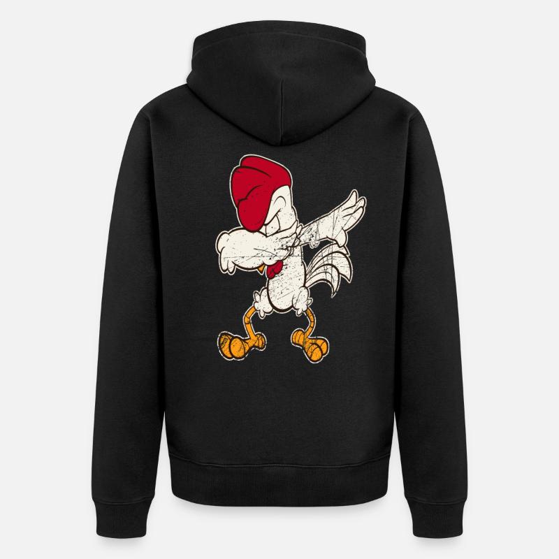 Poulet poulet poussin - Veste à capuche bio Premium Unisexe - noir