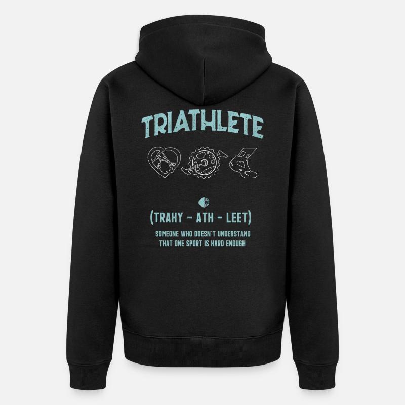 Triathlon de triathlon - Veste à capuche bio Premium Unisexe - noir