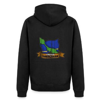 Curaçao Curacao Willemstad - Unisex Premium Bio Zip Hoodie - Schwarz - Hinten - Nico (187cm)