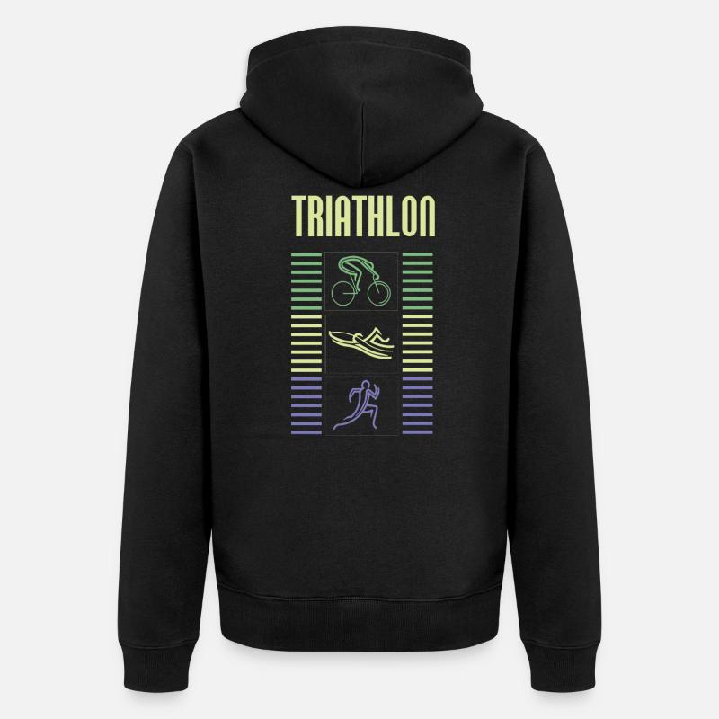 Triathlon - Veste à capuche bio Premium Unisexe - noir
