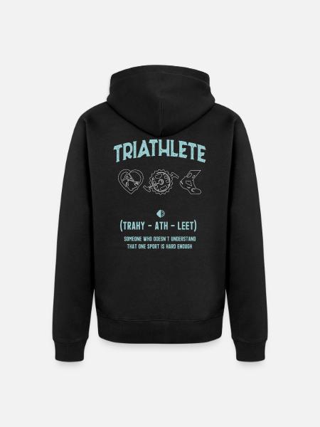 triathlète - Veste à capuche bio Premium Unisexe - noir