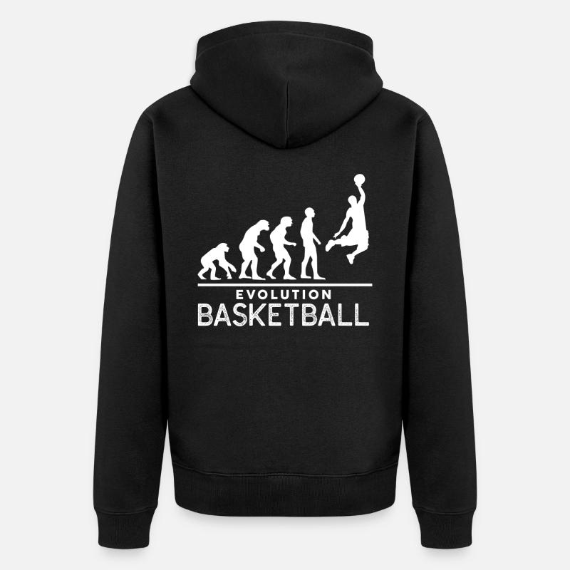 Basketball évolution - Veste à capuche bio Premium Unisexe - noir
