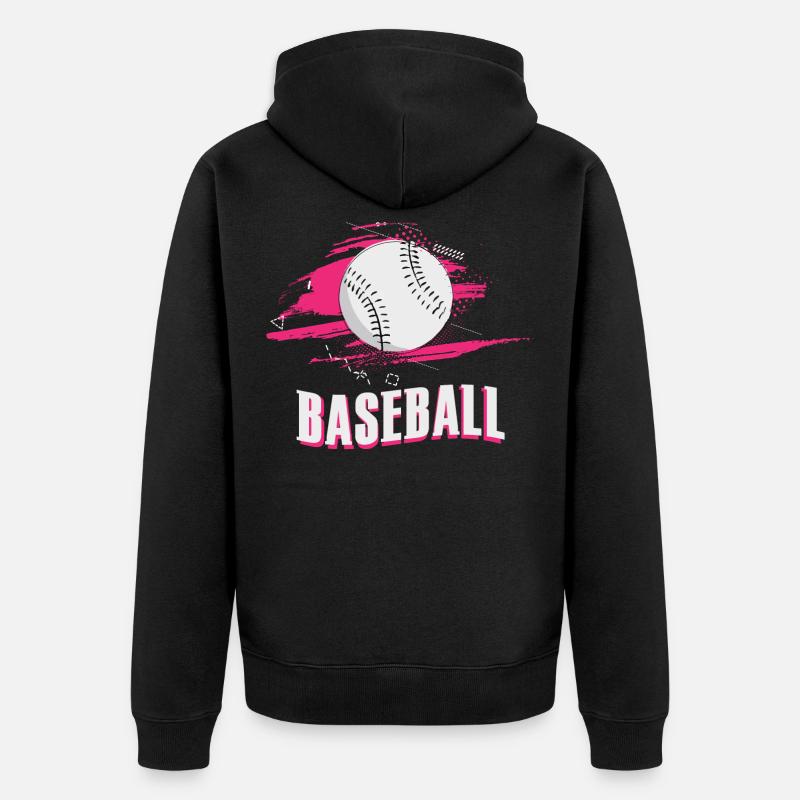 Batte de baseball - Veste à capuche bio Premium Unisexe - noir